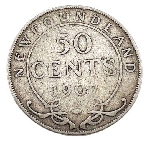 1907 50 cent Newfoundland Silver Coin