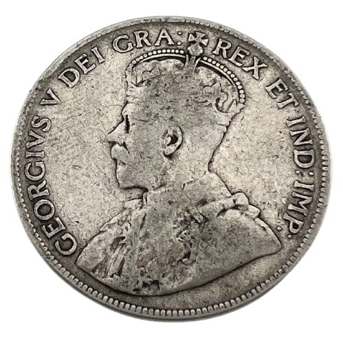 1918 50 cents Canadian Silver Coin