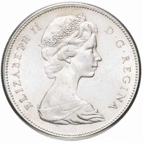 1967 25 cents Canadian Silver Coin (Various Condition)