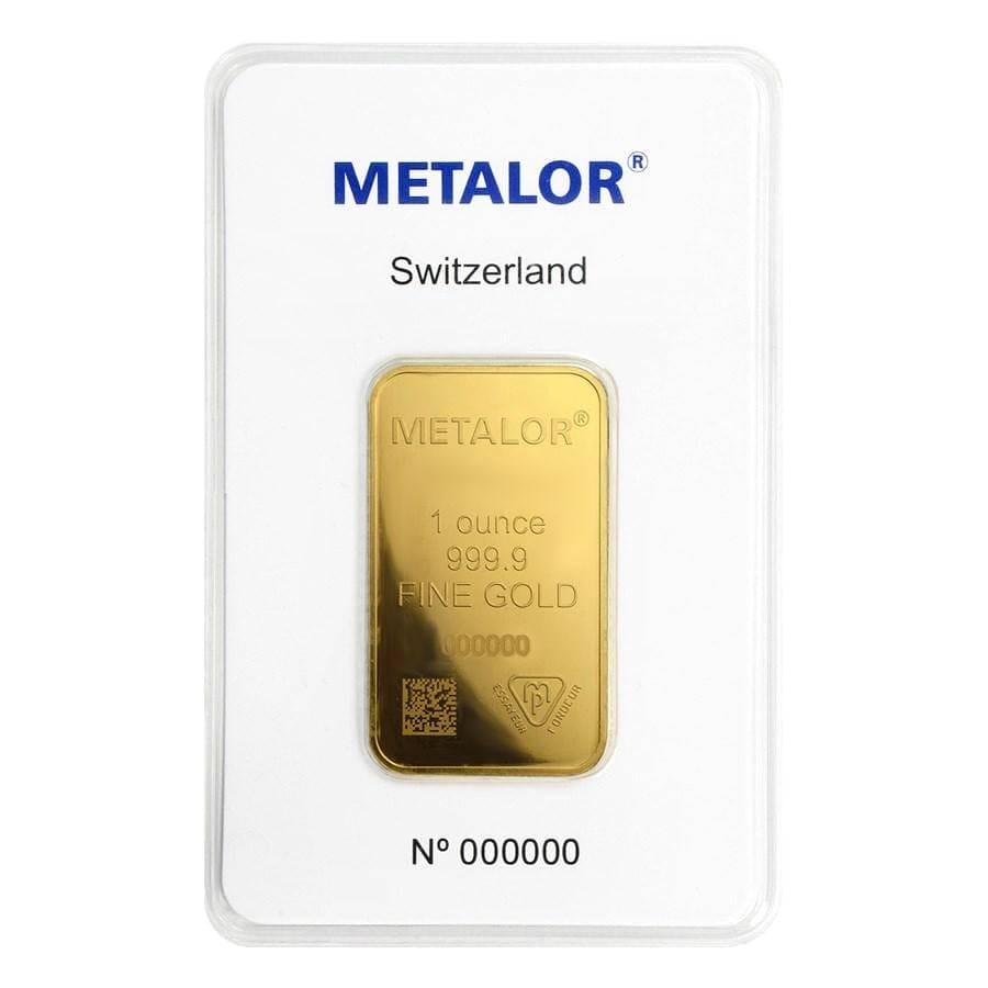 1 oz Metalor Gold Bar - 9999 (Circulated)
