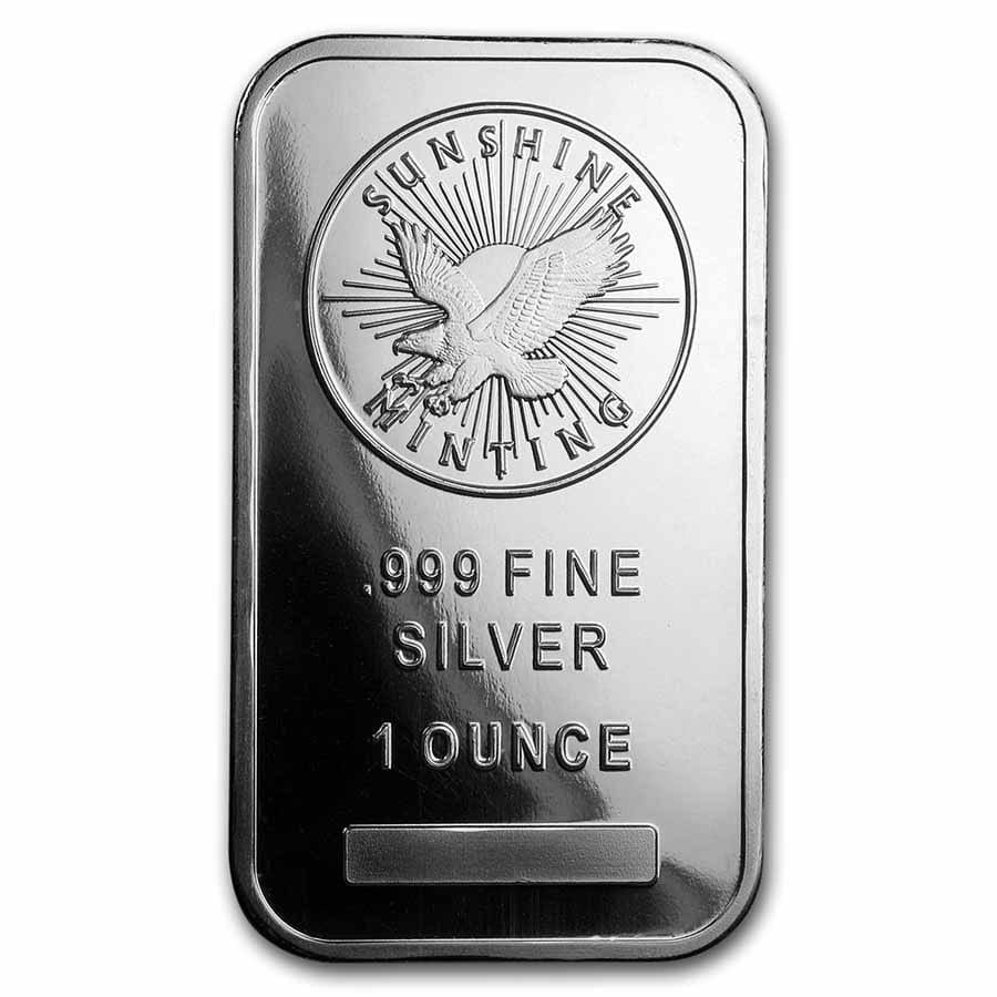 1 oz Sunshine Mint Silver Bar - 999