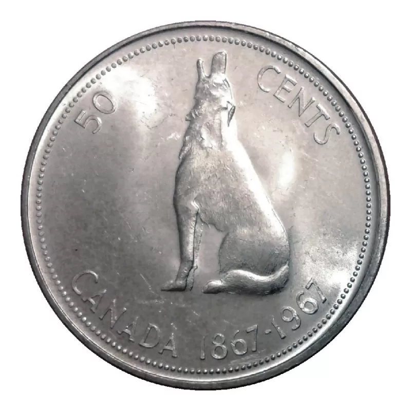 1967 50 cents Canadian Silver Coin - Various Condition