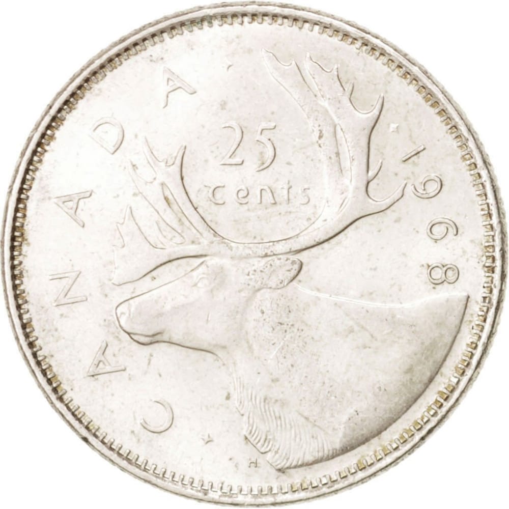 1920-1968 25 cents Canadian Silver Coin