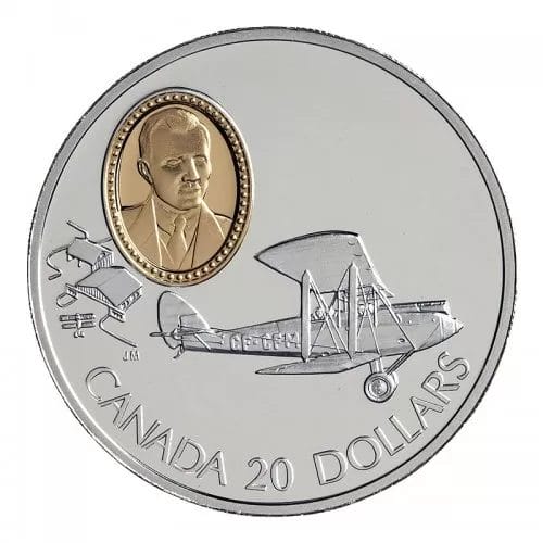 1992 $20 Aviation Series I: The de Havilland Gipsy Moth Sterling Silver Coin - (Coin 6 of 10)