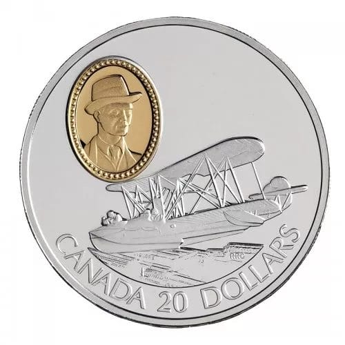 1994 $20 Aviation Series I: Vickers Vedette Sterling Silver Coin - (Coin 10 of 10)