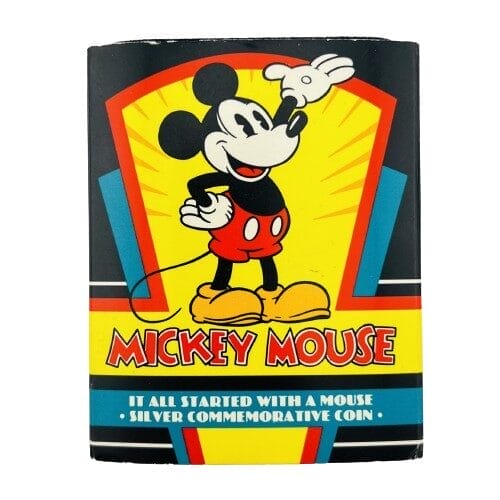 1993 1 oz 65th Anniversary Mickey Mouse: It All Started with a Mouse Silver Coin - 999