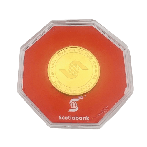 1 oz Valcambi Scotiabank Gold Round - 9999