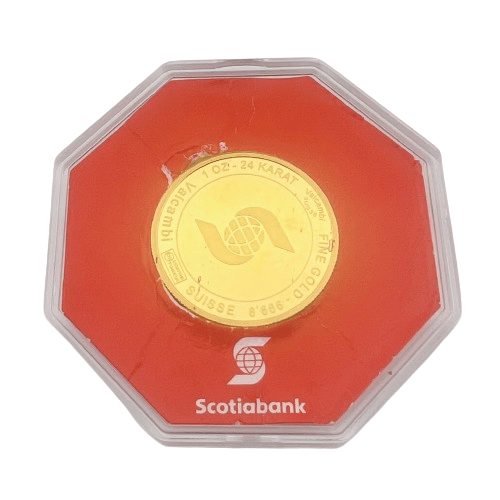 1 oz Valcambi Scotiabank Gold Round - 9999