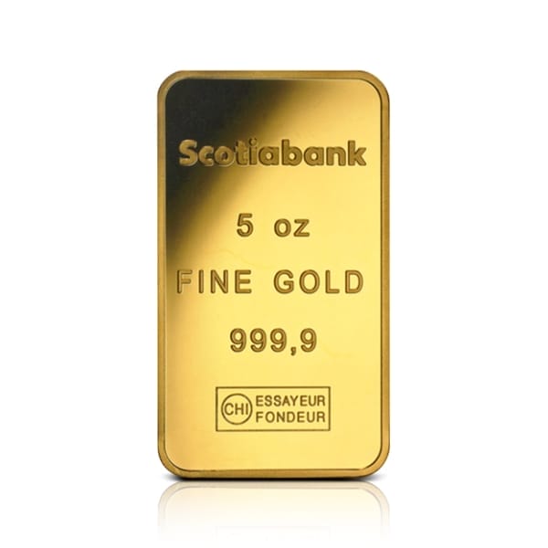 5 oz Scotiabank Gold Bar - 9999