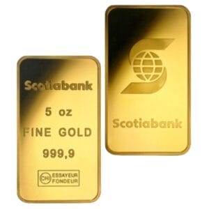 5 oz Scotiabank Gold Bar - 9999