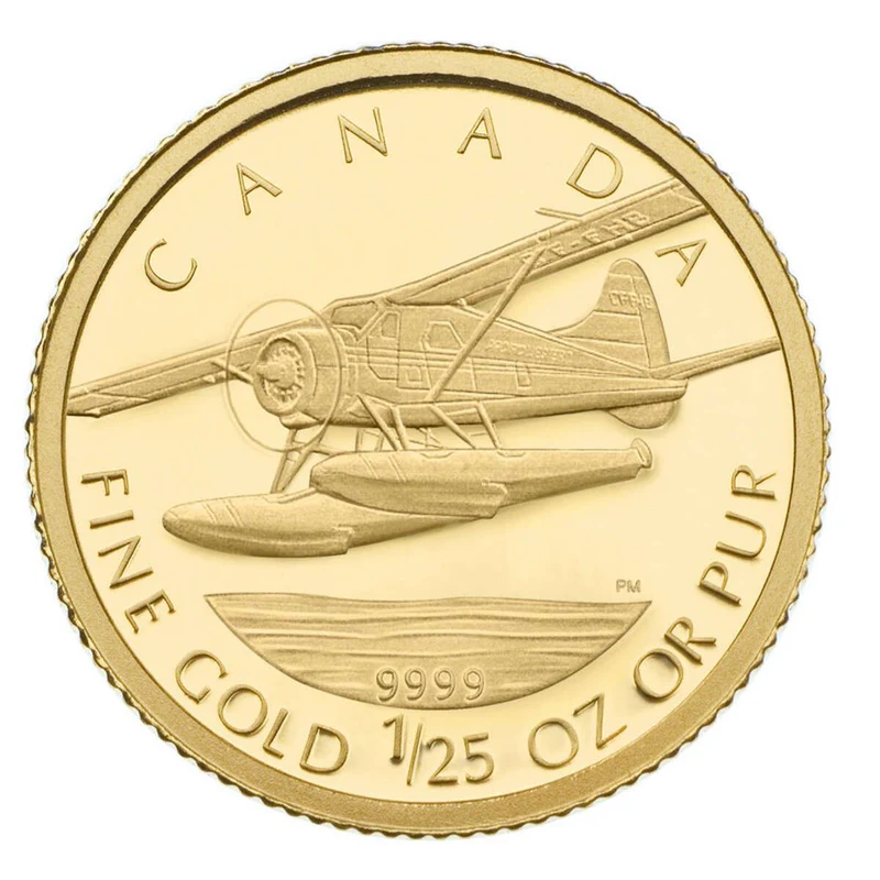 2008 50c De Havilland Beaver Gold Coin - 9999