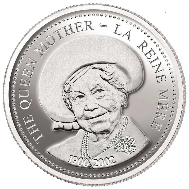 2002 $1 Queen Elizabeth the Queen Mother Sterling Silver Coin
