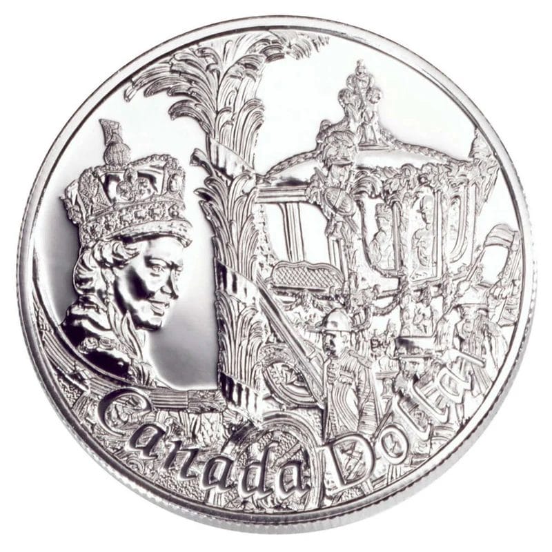 2002 $1 50th Anniversary of Queen Elizabeth II's Accession to the Throne Sterling Silver Coin