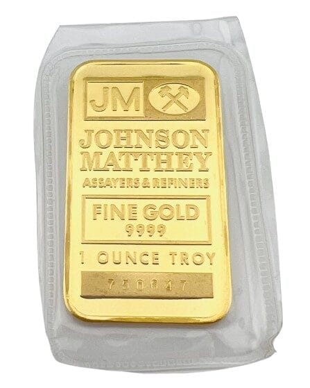 1 oz Johnson Matthey Gold Bar - 9999 (750847)