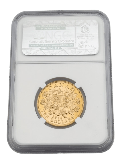 1914 $10 Bank of Canada Hoard Gold Coin - NGC: MS63