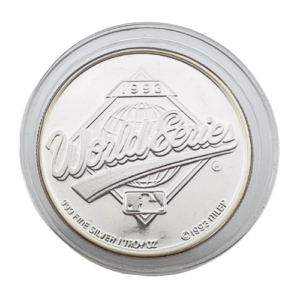 1993 1 oz Toronto Blue Jays World Champions Silver Coin - 999