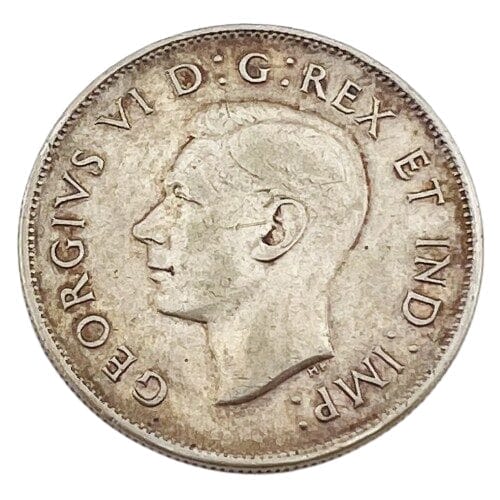 1947 Canadian Silver Half Dollar - Straight 7 "Maple Leaf"