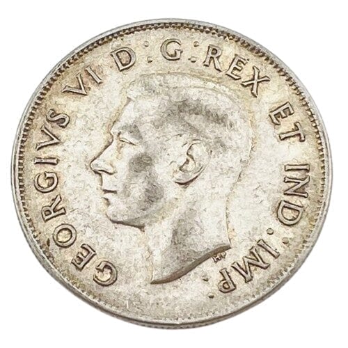 1947 Canadian Silver Half Dollar - "Curved 7"