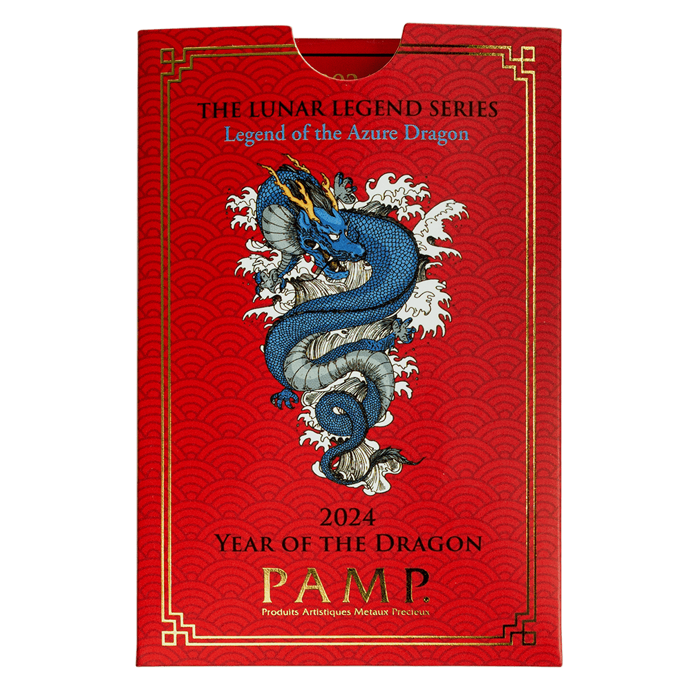 2024 1 oz Year of The Dragon: Legend of the Azure Dragon Gold Bar - 9999